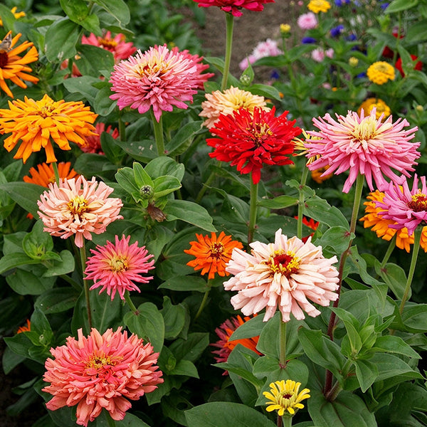 W1355 Cactus-Flowered Zinnia Mix, 100 Seeds