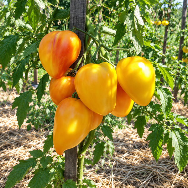 407 Cœur de Zèbre Abricot Tomato, 5 Seeds