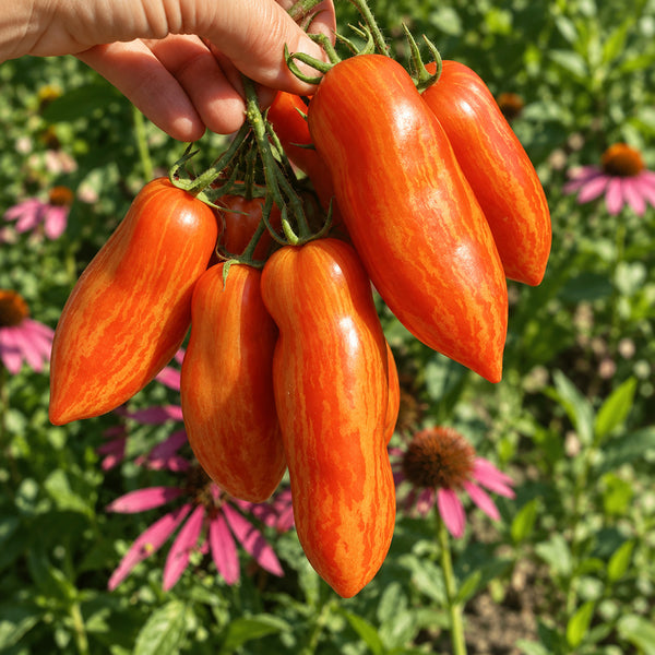 447 Dwarf Pepper Like Striped Tomato, 5 Seeds