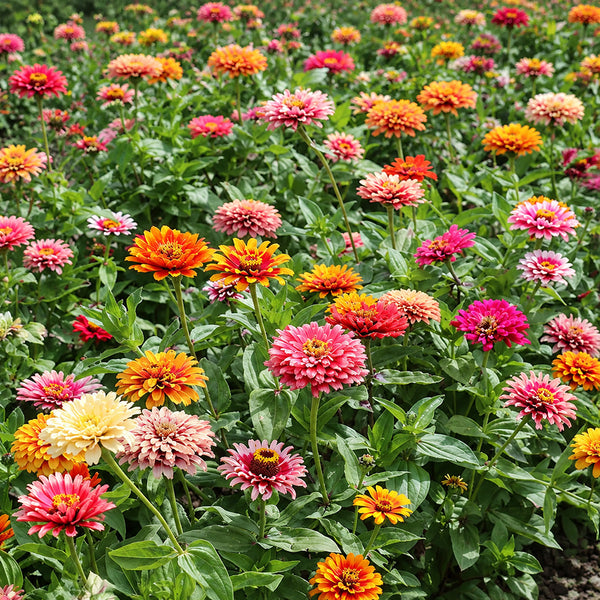 W1353 Candy Stripe Zinnia Mix, 100 Seeds